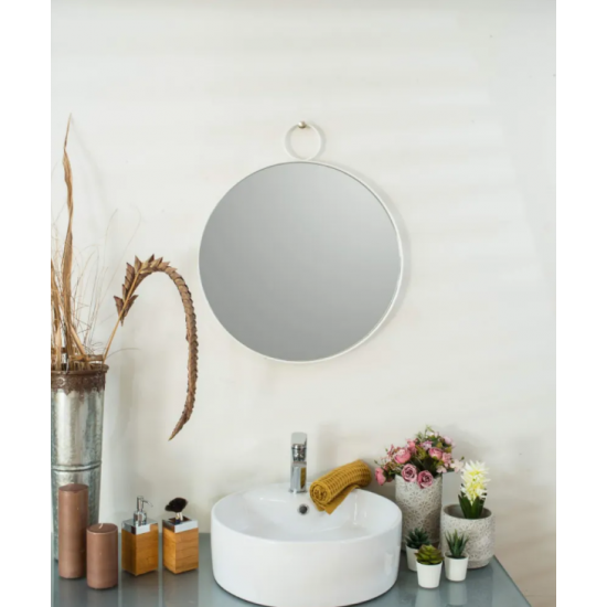 Κρεμαστός Καθρέπτης Iron Link Φ55 εκ. Black (Μαύρος)